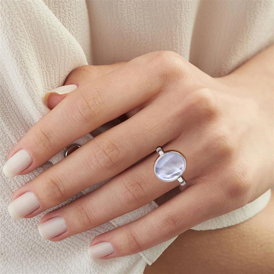 Perlmutt Ring 925 Silber