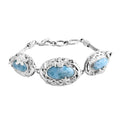 D'Joy Royal Bali- Larimar 19cm Armband in 925 Silber - 18,52 ct.