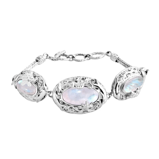 Royal Bali - Larimar Armband ca. 19 cm 925 Silber ca. 18.52 ct