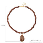 Gold Sandstein Halskette ca. 45 cm+ 5 cm extender, gelb vergoldet ca. 230.00 ct