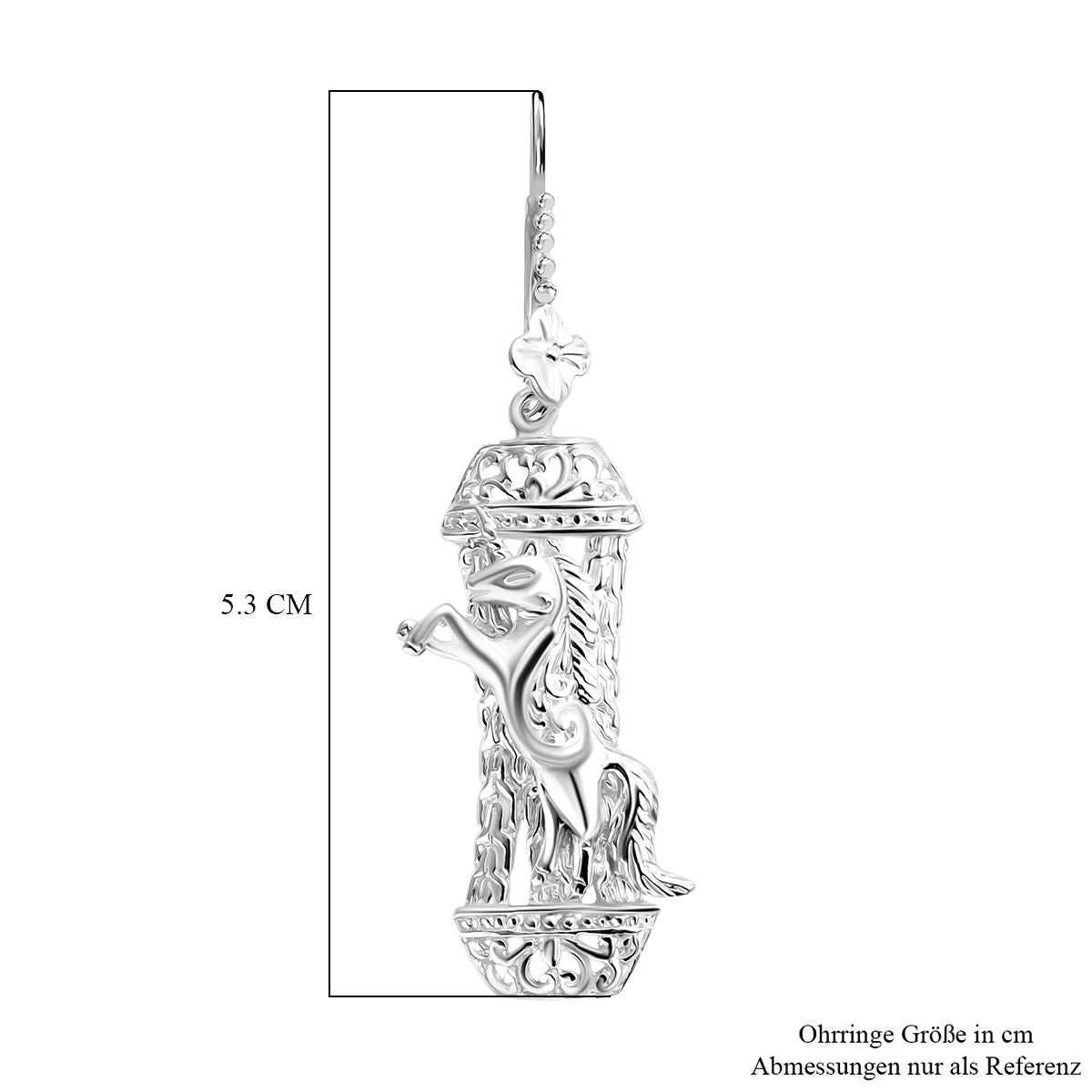 Royal Bali - D'Joy 925 Silber Einhorn Ohrringe 8,06g
