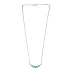 D'Joy AA Blauer Zirkon Halskette ca. 45 cm 925 Silber rhodiniert ca. 1.69 ct