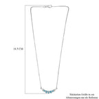 D'Joy AA Blauer Zirkon Halskette ca. 45 cm 925 Silber rhodiniert ca. 1.69 ct