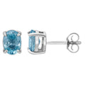 D joy Blauer Zirkon Ohrringe 925 Silber rhodiniert ca. 2.46 ct