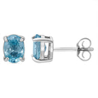 D joy Blauer Zirkon Ohrringe 925 Silber rhodiniert ca. 2.46 ct