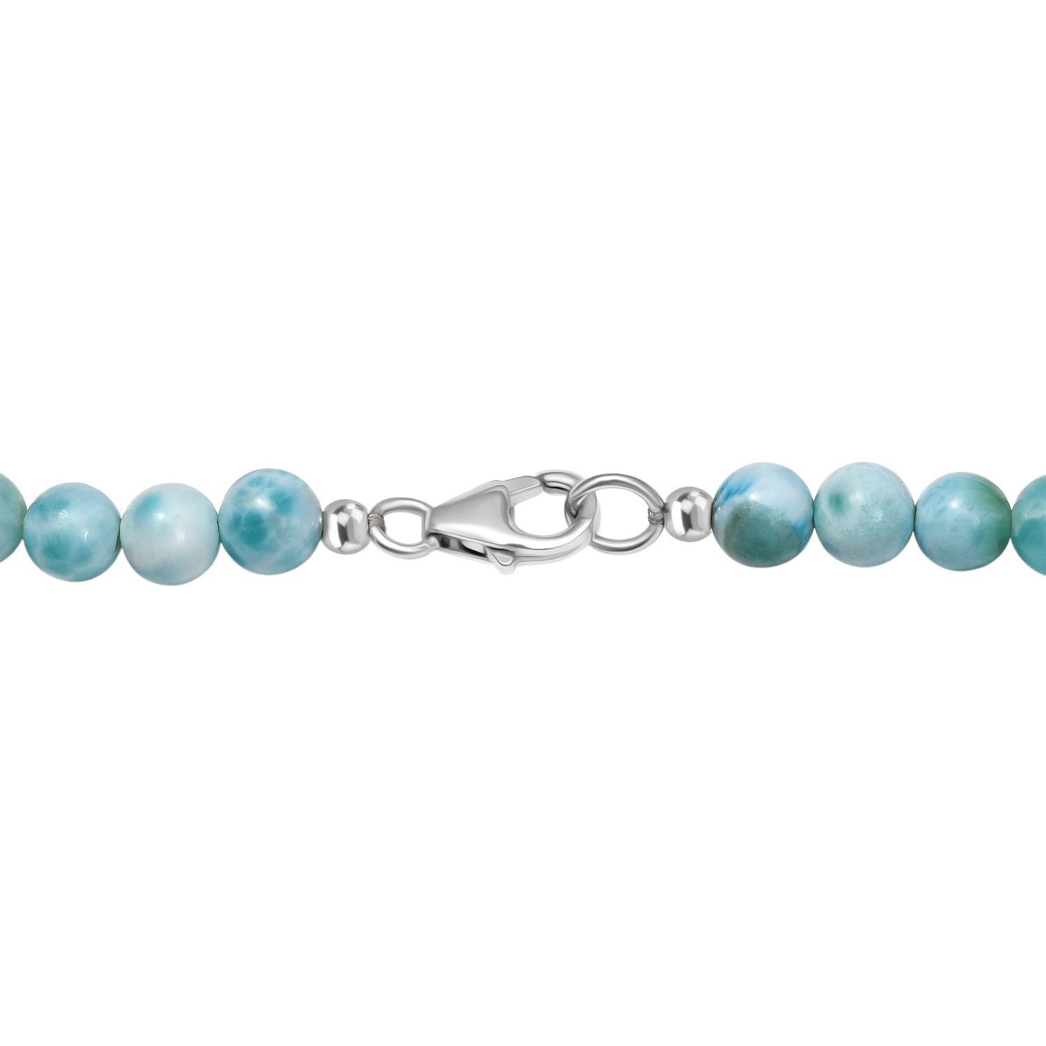 D'Joy AA Larimar Halskette ca. 50 cm 925 Silber rhodiniert (7-8 Werktage Lieferzeit) ca. 145,96 ct.