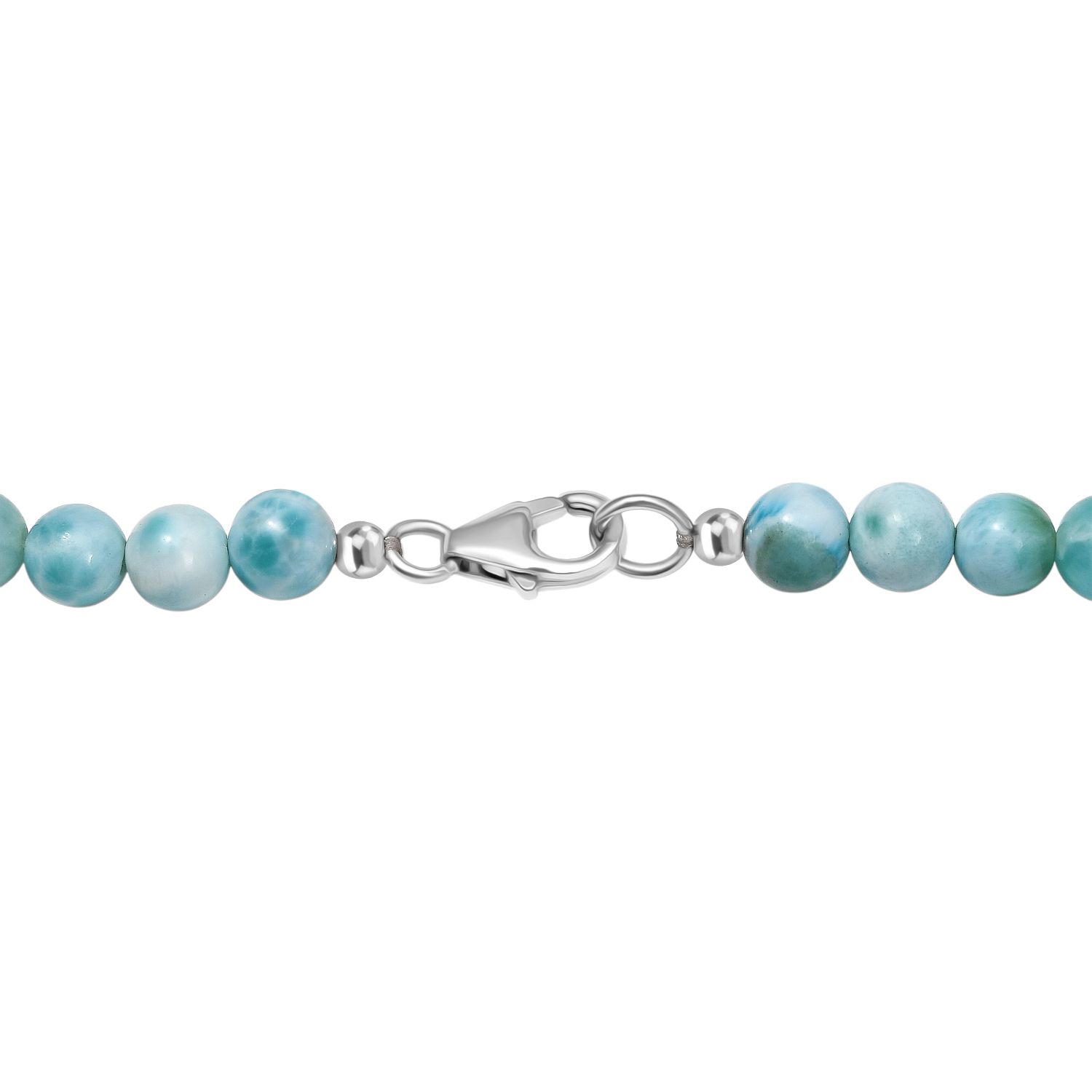 D'Joy AA Larimar Halskette ca. 50 cm 925 Silber rhodiniert (7-8 Werktage Lieferzeit) ca. 145,96 ct.