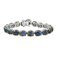 D'Joy AAA Labradorit Armband ca. 19 cm 925 Silber rhodiniert ca. 47.54 ct