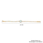 D'Joy AA Natürlicher, äthiopischer Welo Opal Armband ca. 18 cm 925 Silber 750 Gelbgold Vermeil ca. 14.92 ct
