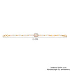 D'Joy AA Natürlicher, äthiopischer Welo Opal Armband ca. 18 cm 925 Silber 750 Gelbgold Vermeil ca. 15.02 ct
