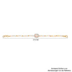 D'Joy AA Natürlicher, äthiopischer Welo Opal Armband ca. 18 cm 925 Silber 750 Gelbgold Vermeil ca. 15.02 ct