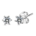 Moissanit Ohrringe 925 Silber rhodiniert ca. 0.43 ct
