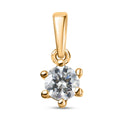 Moissanit Anhänger 925 Silber 750 Gelbgold Vermeil ca. 0.23 ct