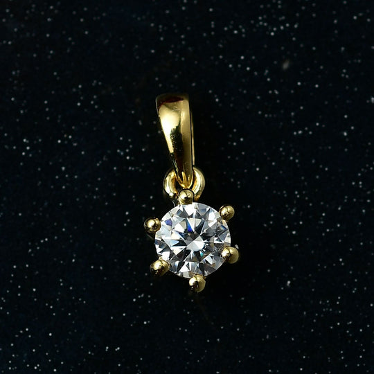 Moissanit Anhänger 925 Silber rhodiniert ca. 0.23 ct