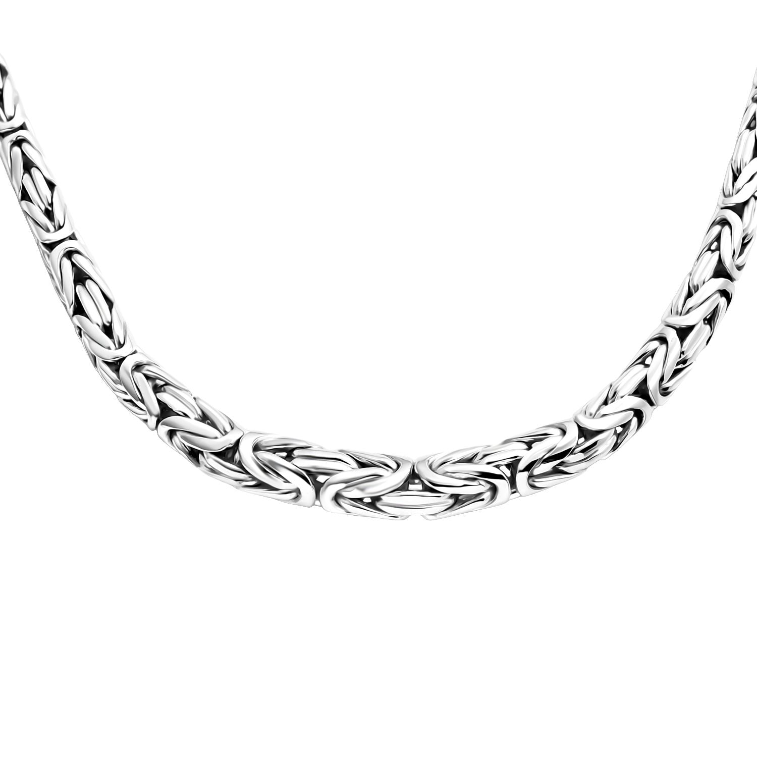 Royal Bali - D Joy 925 Silber Abgestufte Borobudur Halskette ca. 50 cm ca. 97,60g