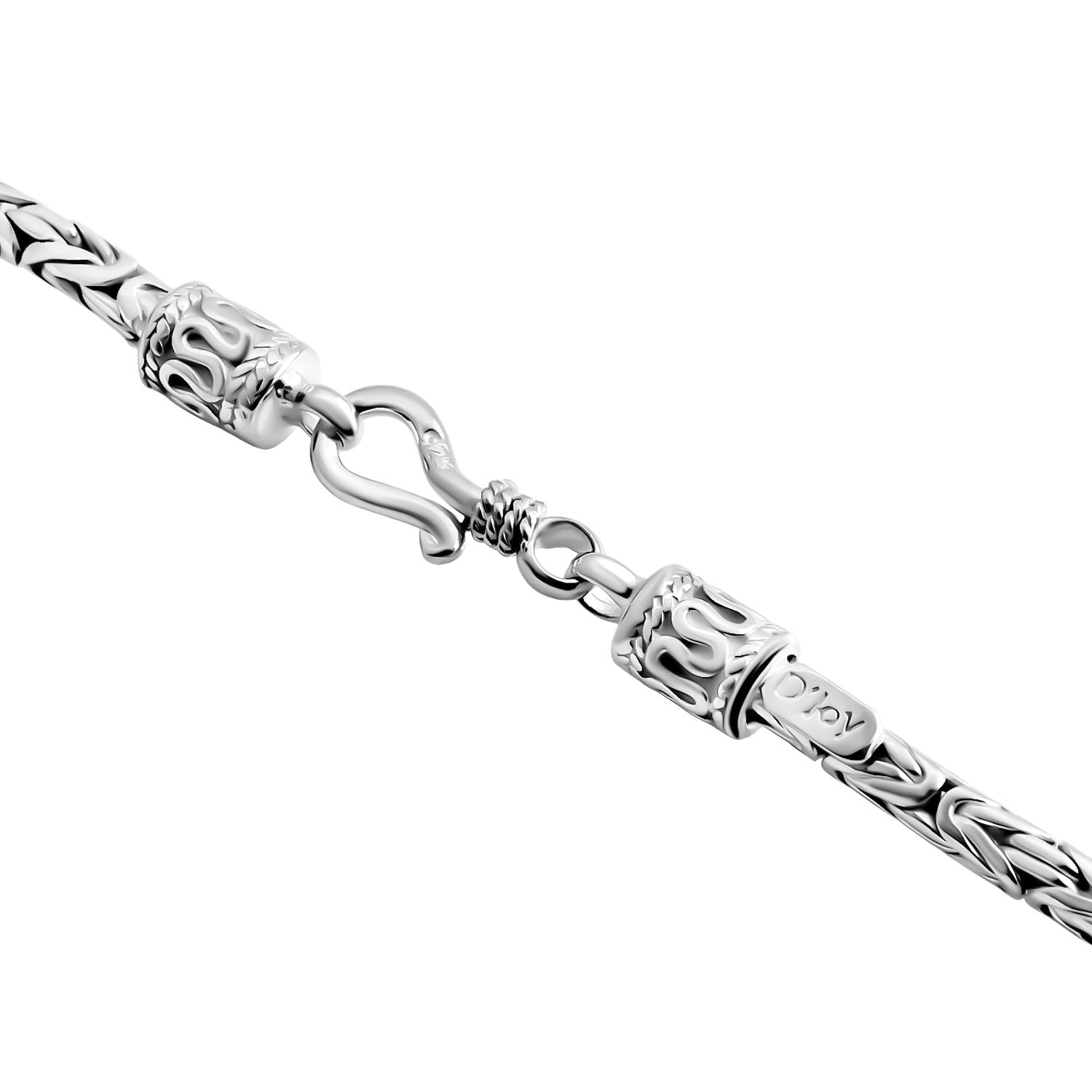 Royal Bali - D Joy 925 Silber Abgestufte Borobudur Halskette ca. 50 cm ca. 97,60g