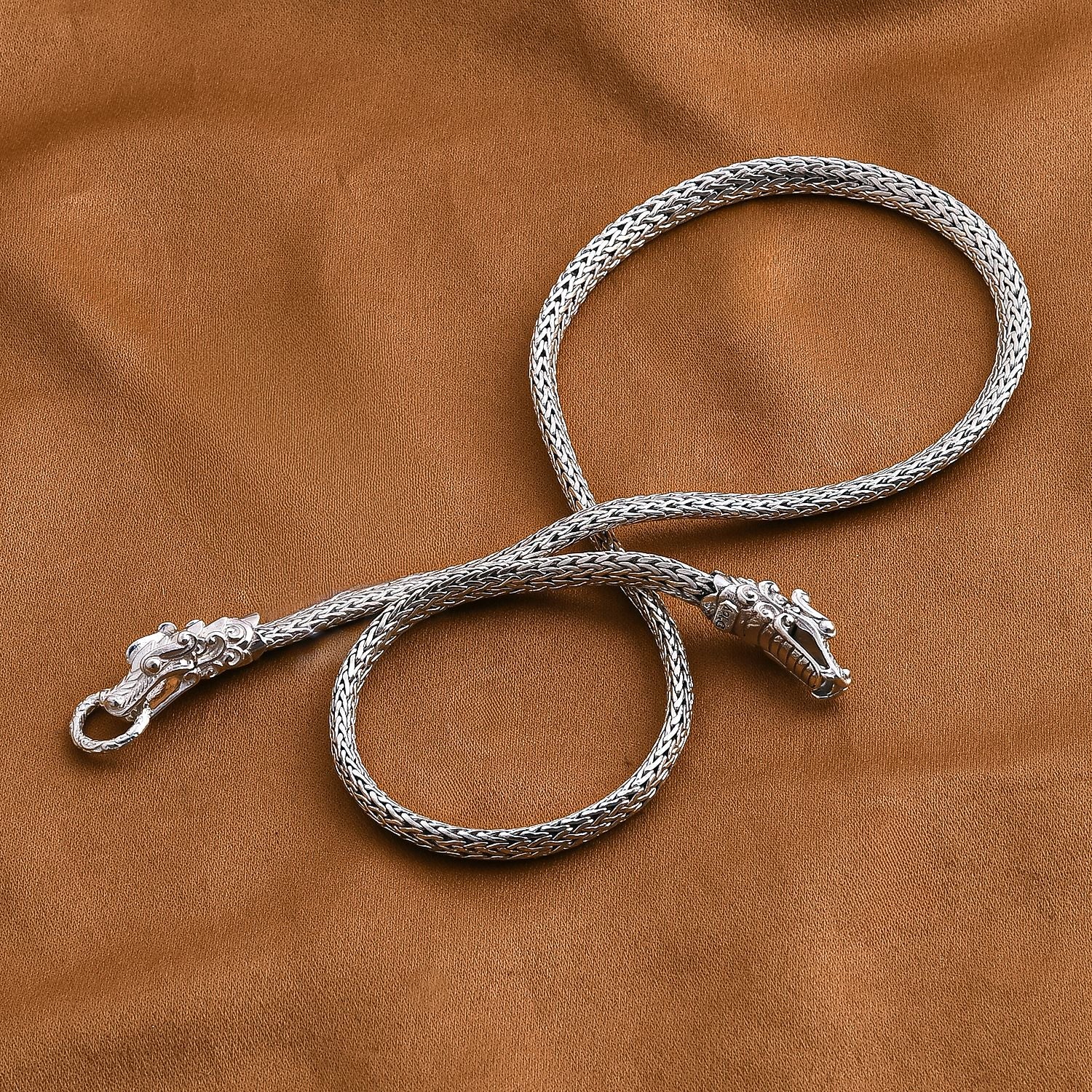 Royal Bali - D Joy 925 Silber Drache Halskette ca. 50 cm ca. 62,22g