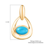 D'Joy Sleeping Beauty Türkis Ohrringe 925 Silber 750 Gelb Vergoldet ca. 0.89 ct