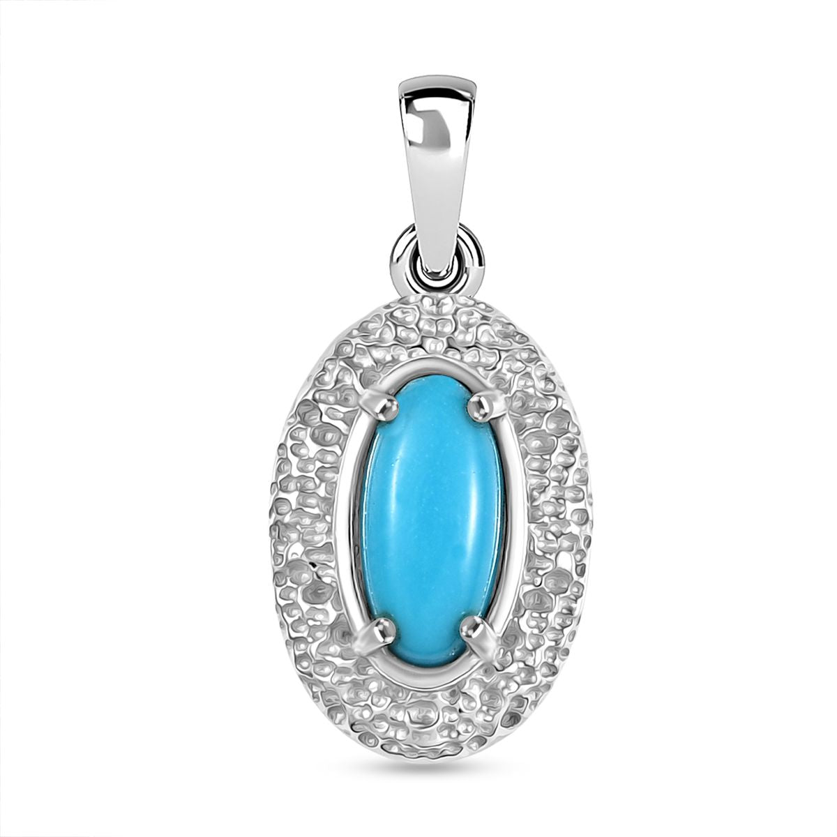 D'Joy AA Sleeping Beauty Türkis Anhänger 925 Silber platiniert ca. 0.55 ct