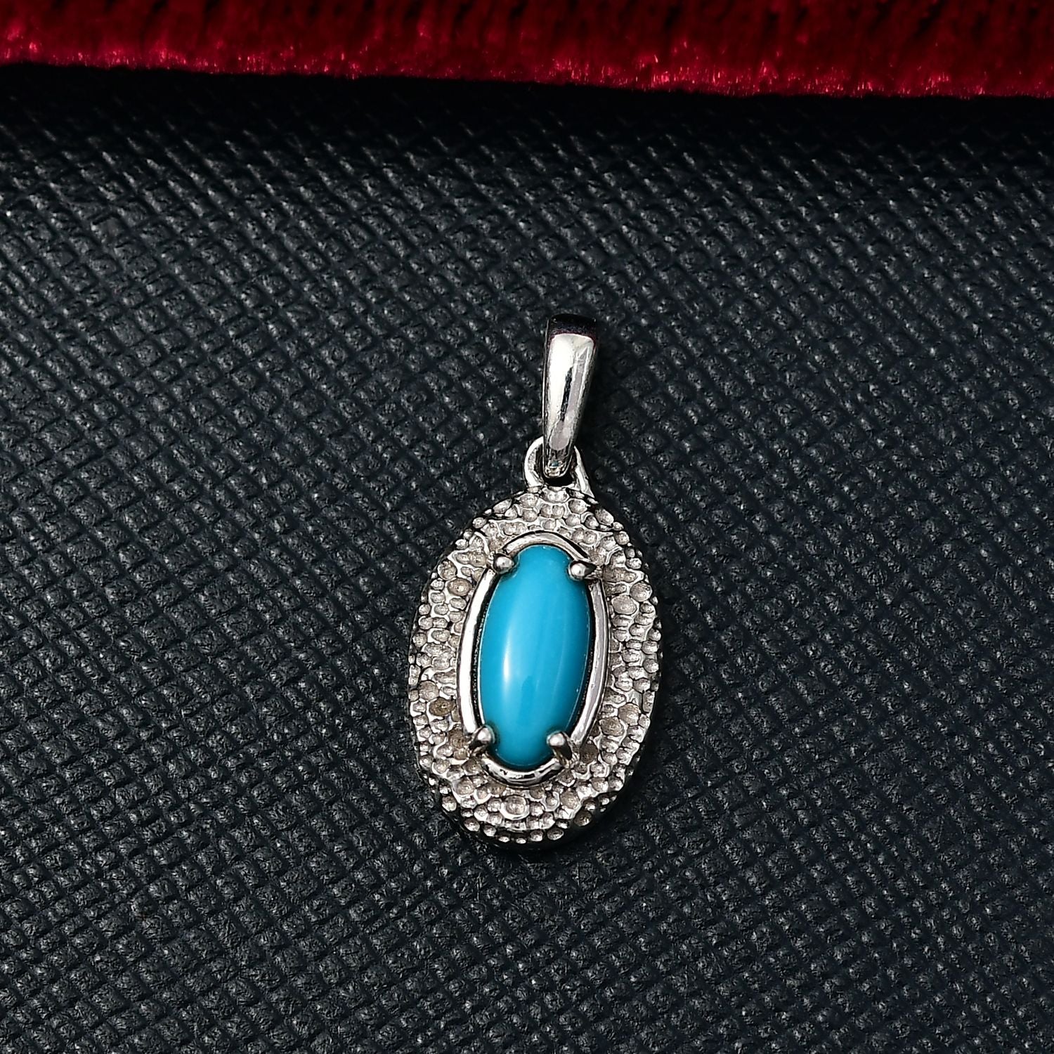 D'Joy AA Sleeping Beauty Türkis Anhänger 925 Silber platiniert ca. 0.55 ct