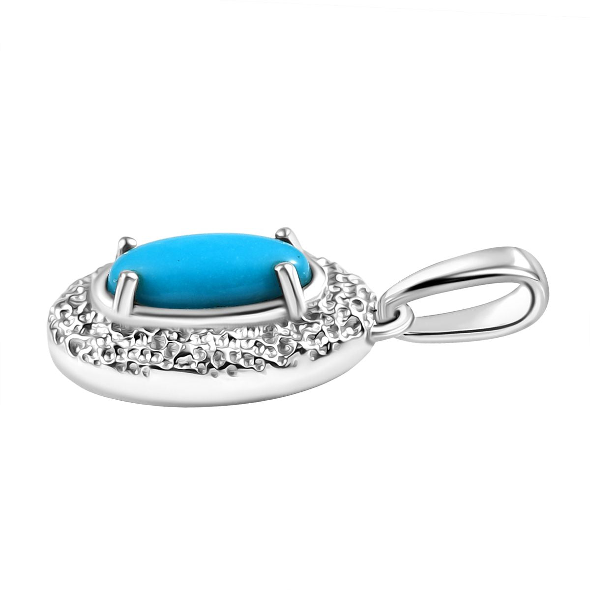 D'Joy AA Sleeping Beauty Türkis Anhänger 925 Silber platiniert ca. 0.55 ct