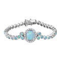 D'Joy AA Natürlicher, äthiopischer Welo Opal Armband ca. 19 cm 925 Silber rhodiniert ca. 8.41 ct