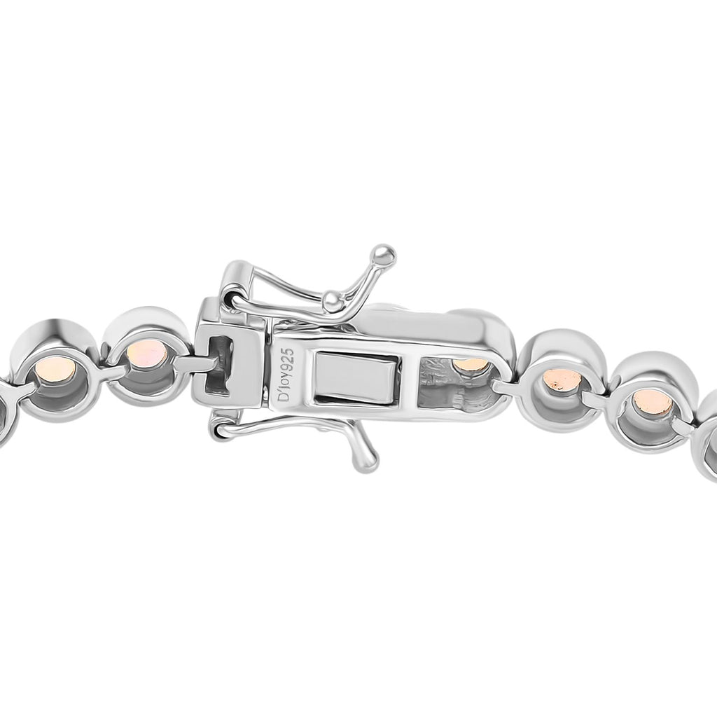 D'Joy AA Natürlicher, äthiopischer Welo Opal Armband ca. 19 cm 925 Silber rhodiniert ca. 8.41 ct
