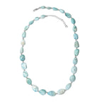 AA Larimar Halskette ca. 45 cm 925 Silber rhodiniert ca. 200,00 ct.