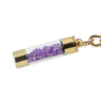 Edelstein Stift Set Amethyst, Stift Schlüsselanhänger Mine, Lila