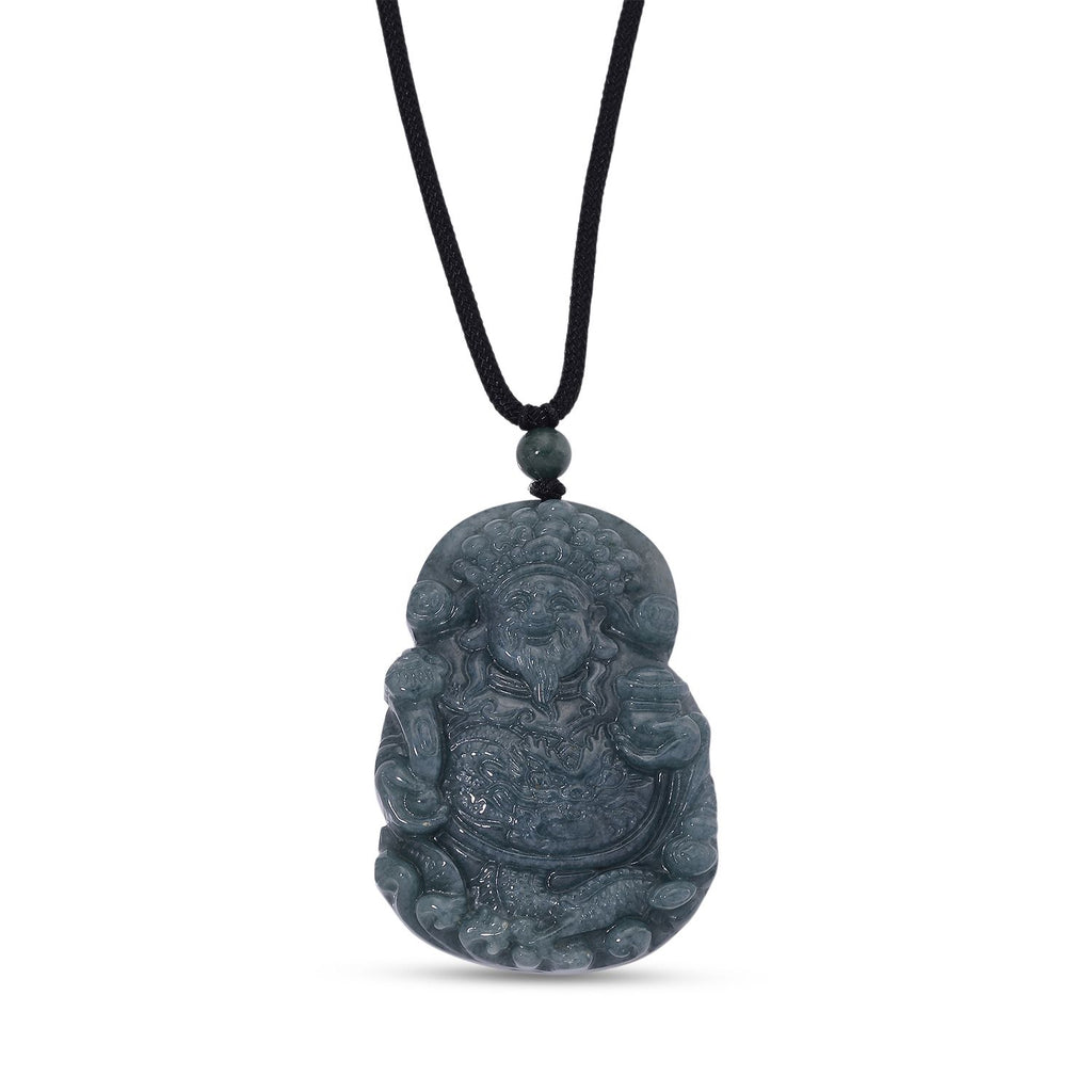EXTREM SELTEN - Natürlicher Olmek Jadeit Guan Yu Halskette ca. 71 cm, ca. 155.00 ct