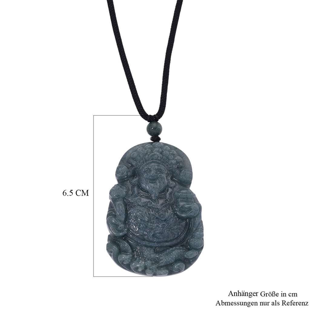 EXTREM SELTEN - Natürlicher Olmek Jadeit Guan Yu Halskette ca. 71 cm, ca. 155.00 ct
