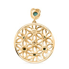 D'Joy AA Sleeping Beauty Türkis Anhänger 925 Silber platiniert und vergoldet ca. 0.98 ct
