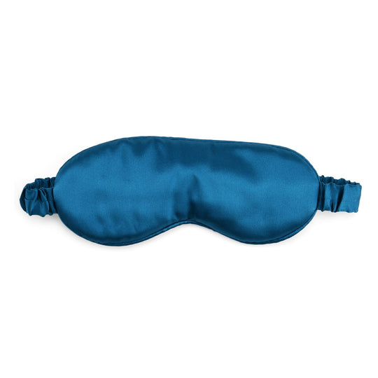 LA MAREY Signature - Schlafmaske aus 100% Maulbeerseide mit Seidenfüllung, Himmelblau