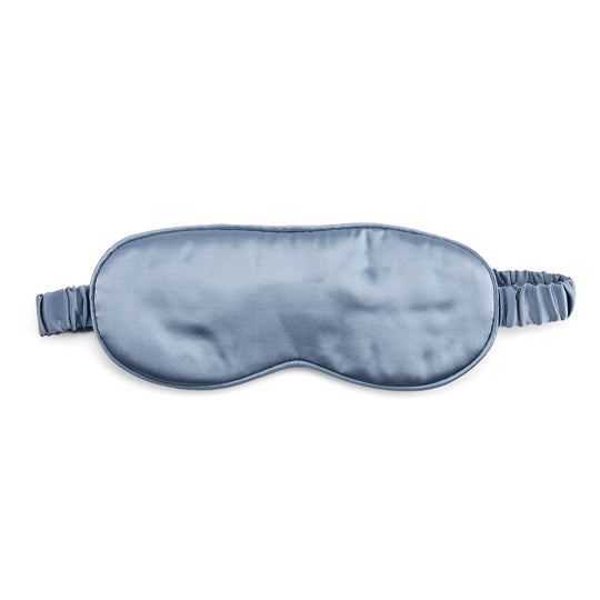 LA MAREY Signature - Schlafmaske aus 100% Maulbeerseide mit Seidenfüllung, Himmelblau