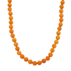 Honig Jade Halskette ca. 50 cm 925 Silber Vergoldet ca. 720.00 ct