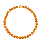 Honig Jade Halskette ca. 50 cm 925 Silber Vergoldet ca. 720.00 ct