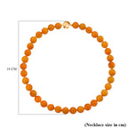 Honig Jade Halskette ca. 50 cm 925 Silber Vergoldet ca. 720.00 ct