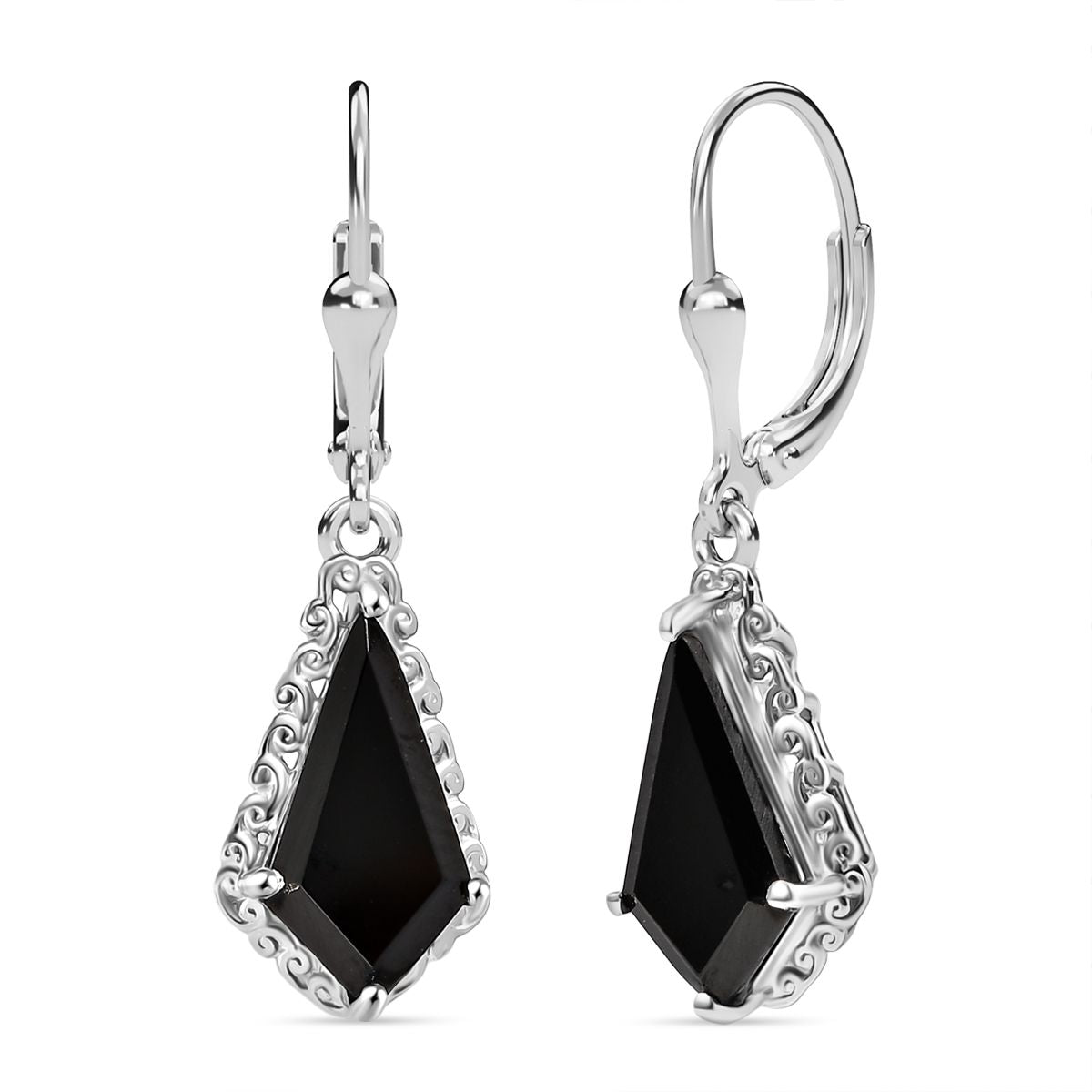 D'Joy Elite Shungit Ohrringe 925 Silber rhodiniert ca. 2.13 ct