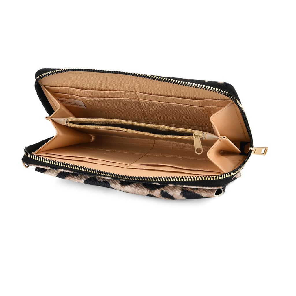 Leopardenmuster Set, Shopper und Handy Umhängetasche, 40 x 12 x 35 cm