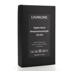 LIVMORE - 2er-Set Kupfer Infrarot-Kompressionssocken mit Selbstheizeffekt, Größe L, Grau