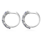 D'Joy Tansanit, Moissanit Ohrringe 925 Silber rhodiniert ca. 4.36 ct