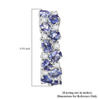 D'Joy Tansanit, Moissanit Ohrringe 925 Silber rhodiniert ca. 4.36 ct