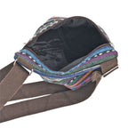 Crossbody-Tasche mit Eulenmotiv, 3 Reißverschlussfächer, verstellbarer Schultergurt (ca. 120 cm), 21x28 cm, Mehrfarbig