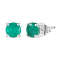 D'Joy Smaragd Triplett Quarz Ohrringe, 925 Silber platiniert - 2 ct.