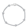 D'Joy Moissanit Armband ca. 19 cm 925 Silber rhodiniert ca. 2,79 ct.