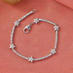D'Joy Moissanit Armband ca. 19 cm 925 Silber rhodiniert ca. 2,79 ct.