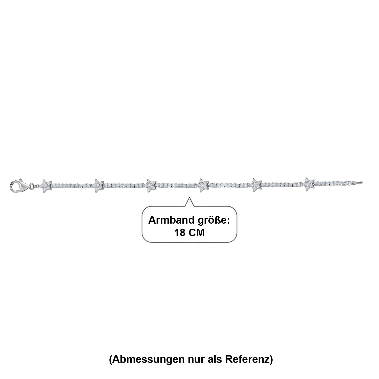 D'Joy Moissanit Armband ca. 19 cm 925 Silber rhodiniert ca. 2,79 ct.