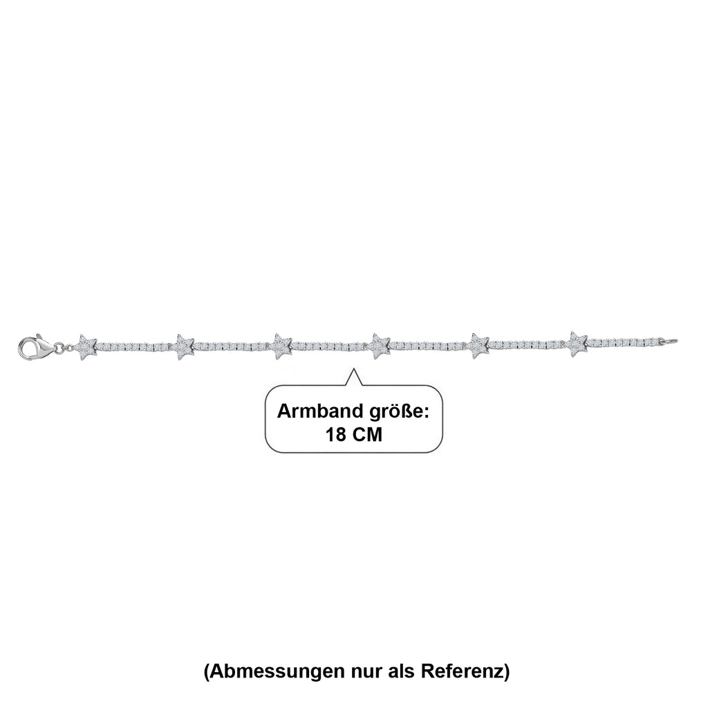 D'Joy Moissanit Armband ca. 19 cm 925 Silber rhodiniert ca. 2,79 ct.