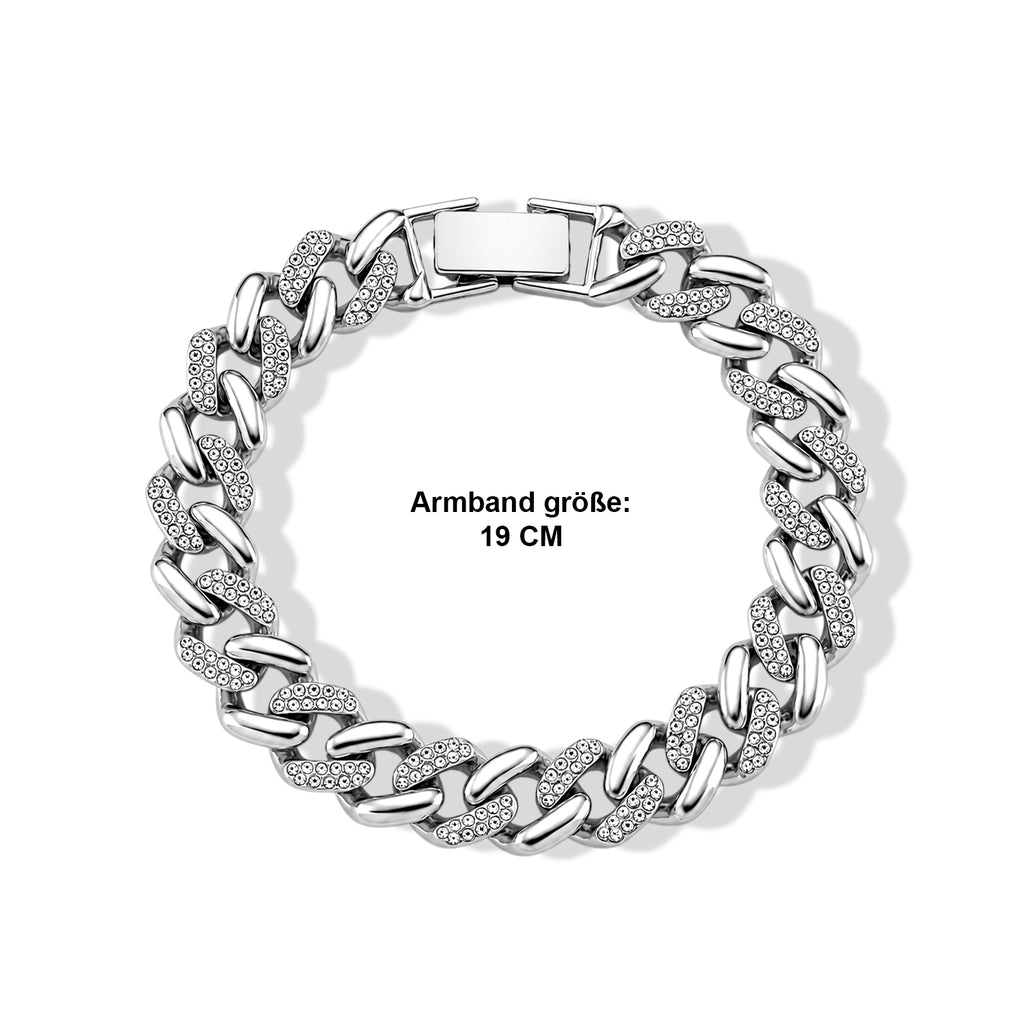 Weißer Kristall Armband ca. 19 cm Standard