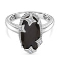 D'Joy Elite Shungit, Weißer Zirkon Ring 925 Silber platiniert (Größe 17.00) ca. 2,55 ct